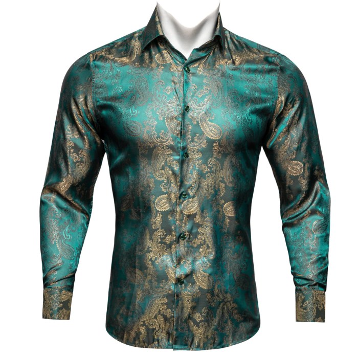 Men's turquoise dress shirt