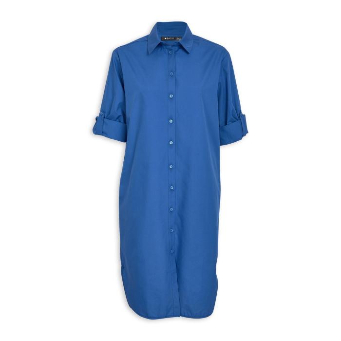 Mens cobalt blue dress shirt